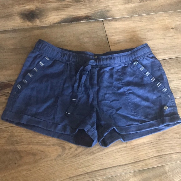 Roxy blue linen shorts NWT - Picture 1 of 3
